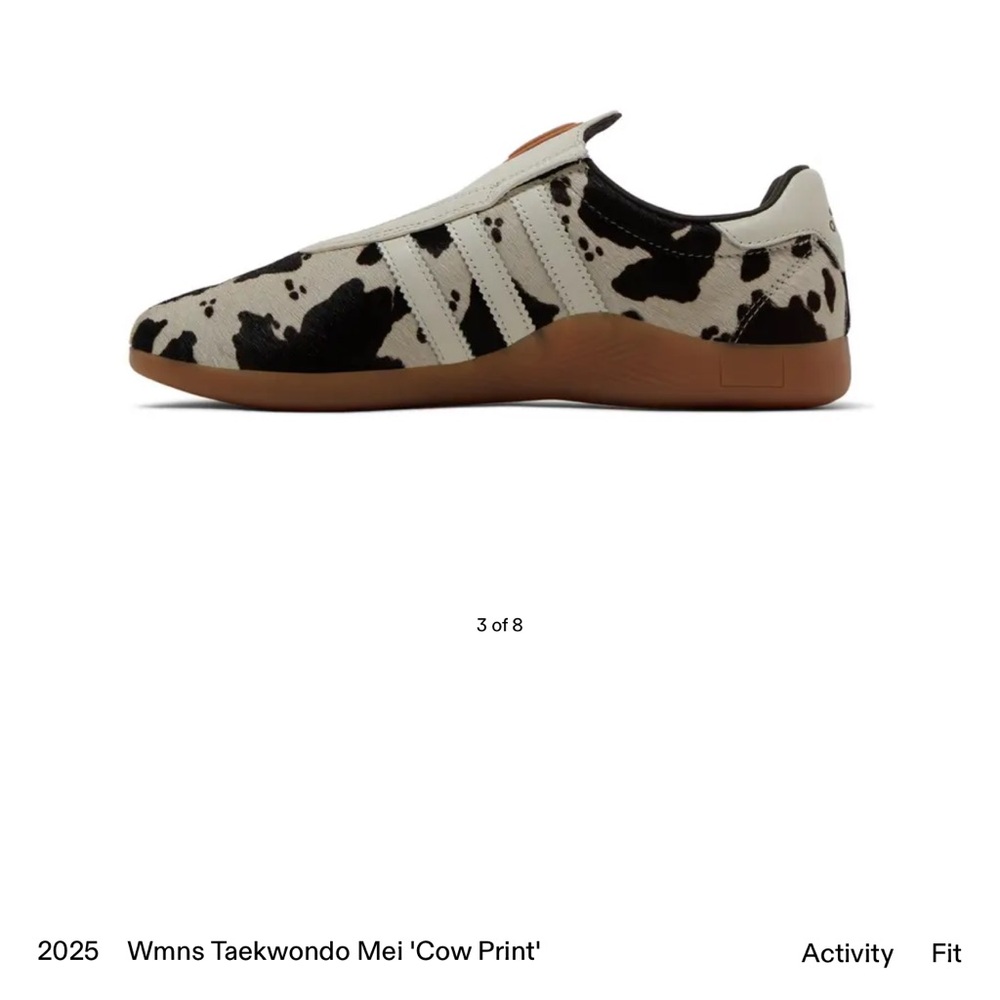 adidas Women's Taekwondo Mei Cow Print Athletic Shoes - Picture 3 of 7